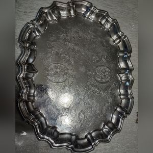 Sheffield Silver Co USA Scalloped Serving Tray